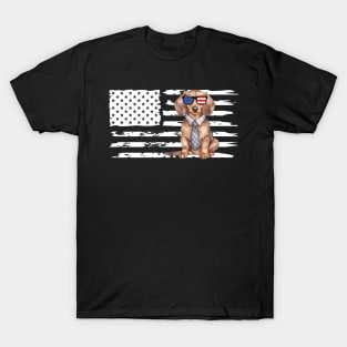 Dachshund Weiner Dog 4th of July US American Flag Patriotic T-Shirt